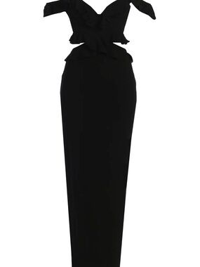 Jluxlabel BLACK BRIGHTER DAYS LINEN MAXI DRESS